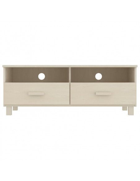 Mobile TV HAMAR Miele 106x40x40 cm in Legno Massello di Pino