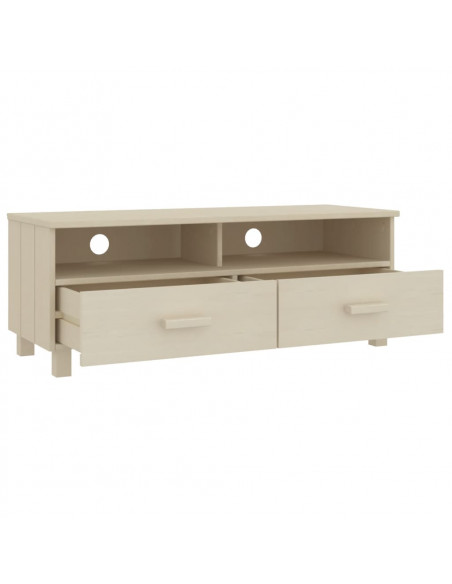 Mobile TV HAMAR Miele 106x40x40 cm in Legno Massello di Pino