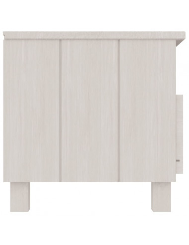 Mobile TV HAMAR Bianco 106x40x40 cm in Legno Massello di Pino