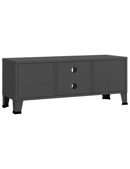 Mobile TV Industriale Antracite 105x35x42 cm in Metallo
