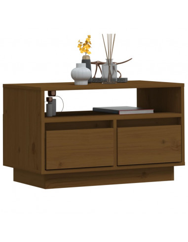 Mobile Porta TV Miele 60x35x37 cm in Legno Massello di Pino