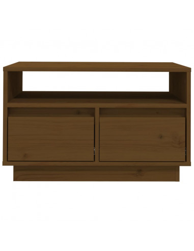 Mobile Porta TV Miele 60x35x37 cm in Legno Massello di Pino