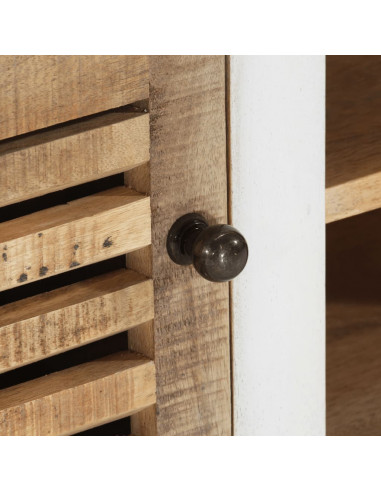 Mobile Porta TV 110x30x40 cm in Legno Massello di Mango