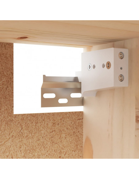 Mobili Porta TV 3 pz in Legno Massello di Pino