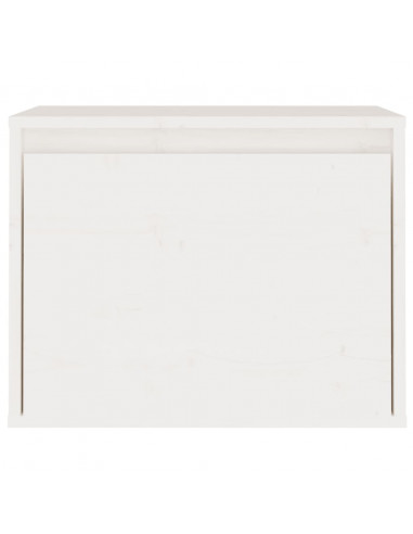 Mobili Porta TV 3 pz Bianchi in Legno Massello di Pino