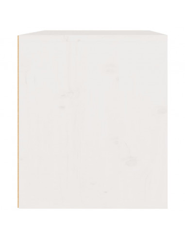 Mobili Porta TV 3 pz Bianchi in Legno Massello di Pino