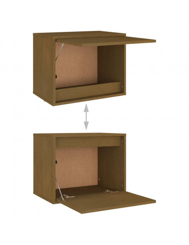 Mobili Porta TV 3 pz Miele in Legno Massello di Pino