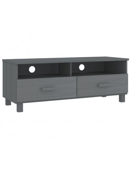 Mobile TV HAMAR Grigio Scuro 106x40x40 cm in Legno di Pino