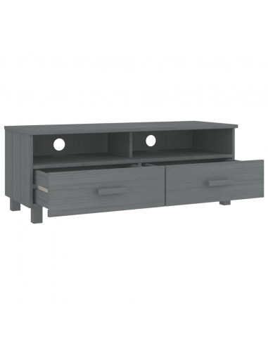 Mobile TV HAMAR Grigio Scuro 106x40x40 cm in Legno di Pino