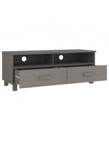 Mobile Porta TV Grigio Chiaro 106x40x40 cm in Massello di Pino