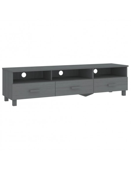Mobile TV HAMAR Grigio Scuro 158x40x40 cm in Legno di Pino