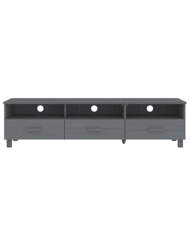 Mobile TV HAMAR Grigio Scuro 158x40x40 cm in Legno di Pino