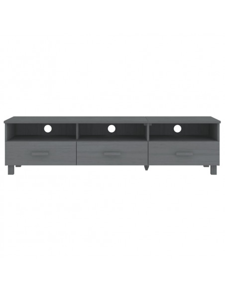 Mobile TV HAMAR Grigio Scuro 158x40x40 cm in Legno di Pino