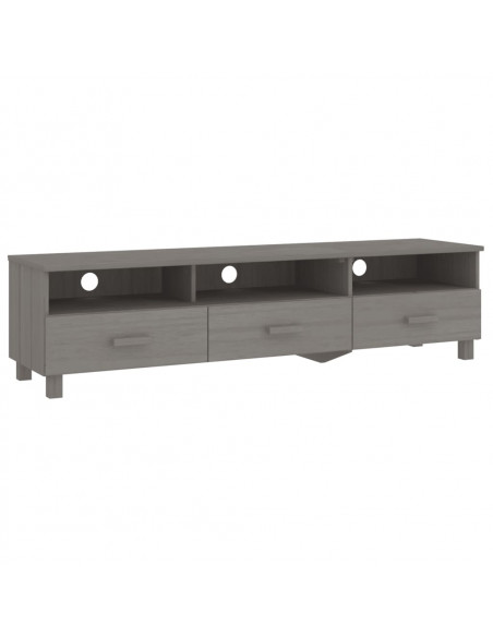 Mobile TV HAMAR Grigio Chiaro 158x40x40 cm in Legno di Pino