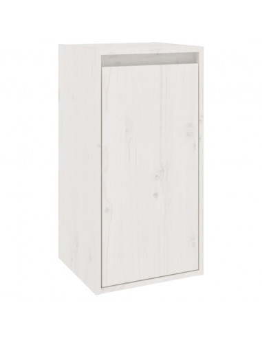 Mobili Porta TV 2 pz Bianchi in Legno Massello di Pino