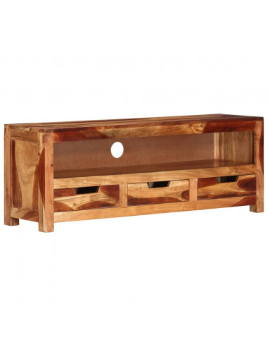 Mobile Porta TV 110x30x40 cm in Legno Massello di Acacia