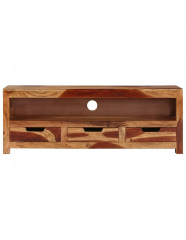 Mobile Porta TV 110x30x40 cm in Legno Massello di Acacia