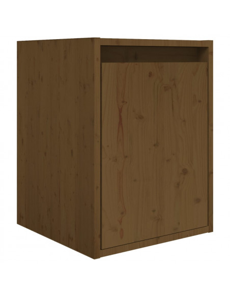 Mobili Porta TV 3 pz Marrone Miele in Legno Massello di Pino