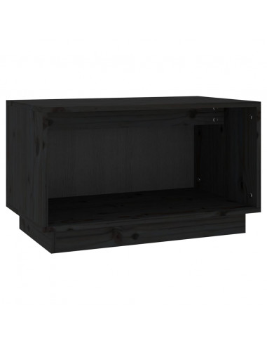 Mobile Porta TV Nero 60x35x35 cm in Legno Massello di Pino