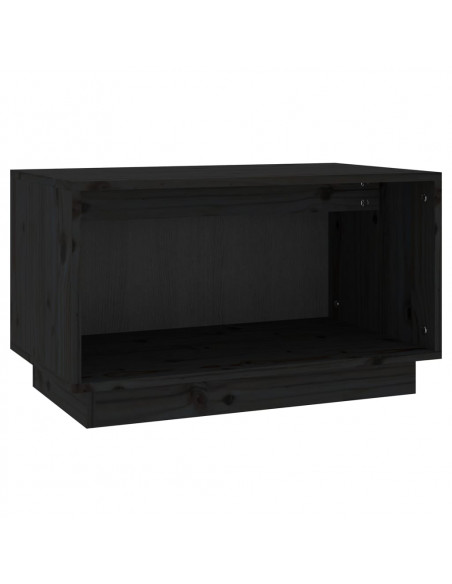 Mobile Porta TV Nero 60x35x35 cm in Legno Massello di Pino