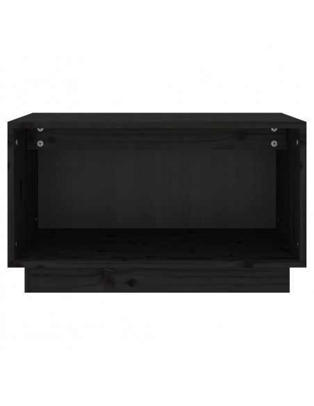 Mobile Porta TV Nero 60x35x35 cm in Legno Massello di Pino