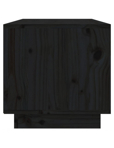 Mobile Porta TV Nero 60x35x35 cm in Legno Massello di Pino