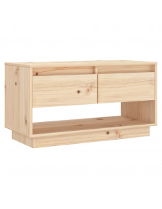 Mobile Porta TV 74x34x40 cm in Legno Massello di Pino 2