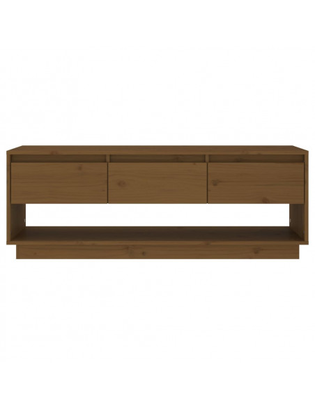 Mobile TV Miele 110,5x34x40 cm in Legno Massello di Pino