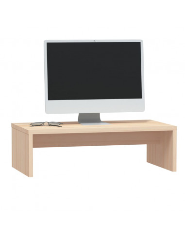 Supporto per Monitor 50x27x15 cm in Legno Massello di Pino