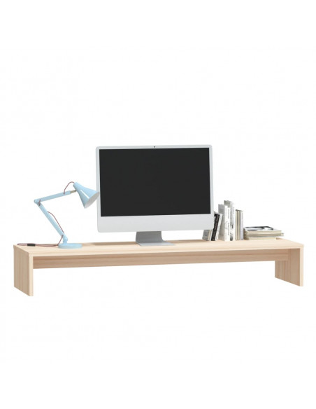 Supporto per Monitor 100x27x15 cm in Legno Massello di Pino