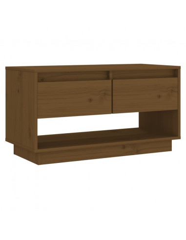 Mobile TV Miele 74x34x40 cm in Legno Massello di Pino