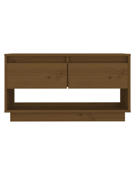 Mobile TV Miele 74x34x40 cm in Legno Massello di Pino