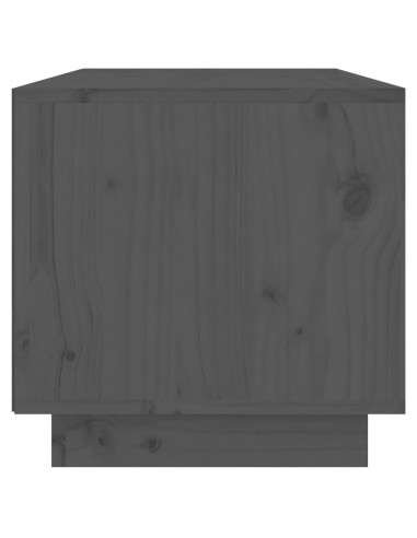 Mobile Porta TV Grigio 60x35x35 cm in Legno Massello di Pino