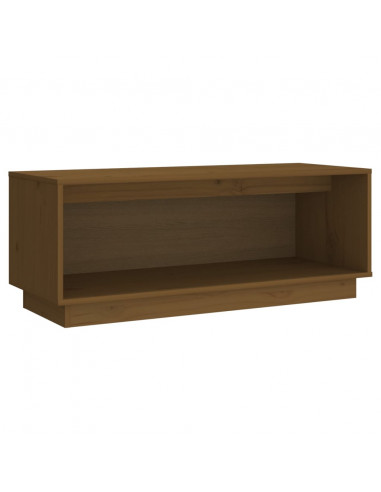 Mobile Porta TV Miele 90x35x35 cm in Legno Massello di Pino