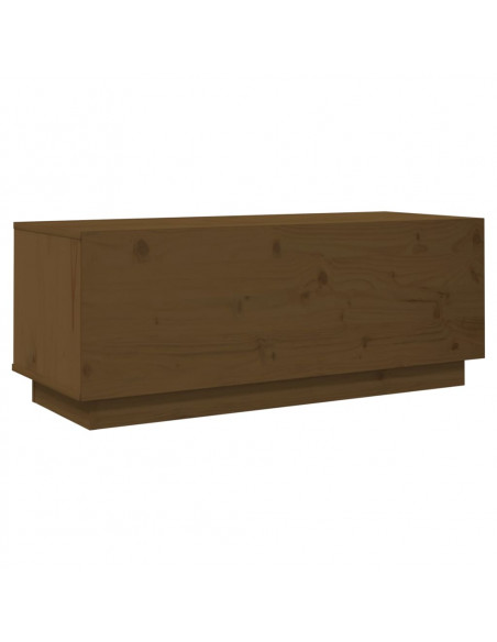 Mobile Porta TV Miele 90x35x35 cm in Legno Massello di Pino