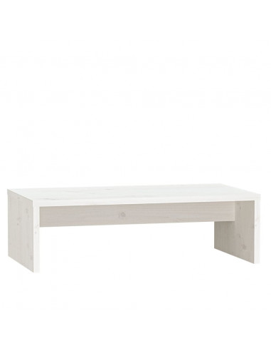 Supporto per Monitor Bianco 50x27x15 cm Legno Massello di Pino