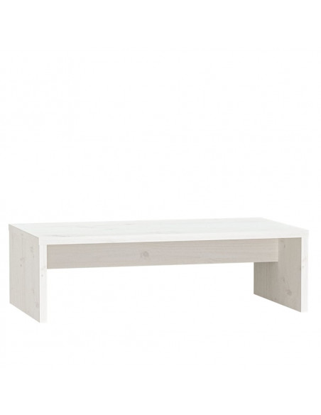 Supporto per Monitor Bianco 50x27x15 cm Legno Massello di Pino