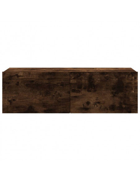 Mobile TV a Parete Rovere Fumo 100x30x30cm Legno Ingegnerizzato
