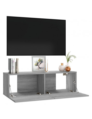 Libreria Grigio Sonoma 100x30x30 cm in Legno Ingegnerizzato