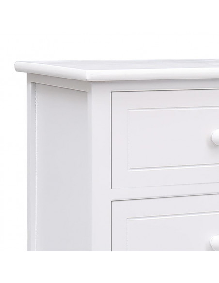 Mobile Porta TV Bianco 108x30x40 cm in Legno di Paulonia