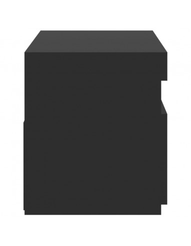 Mobile Porta TV con Luci LED Nero 75x35x40 cm