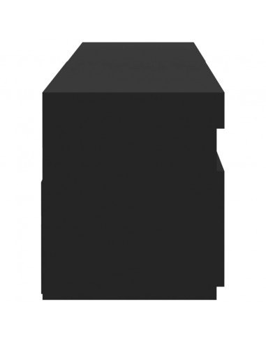 Mobili Porta TV con Luci LED 2 pz Nero 75x35x40 cm