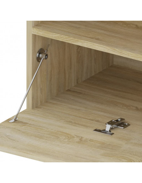 Mobile Porta TV con Luci LED Rovere Sonoma 60x35x40 cm