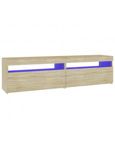 Mobili Porta TV con Luci LED 2 pz Rovere Sonoma 75x35x40 cm