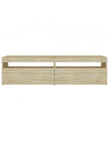 Mobili Porta TV con Luci LED 2 pz Rovere Sonoma 75x35x40 cm