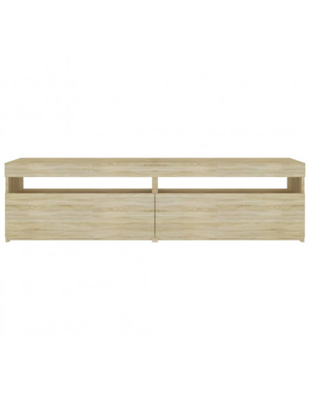 Mobili Porta TV con Luci LED 2 pz Rovere Sonoma 75x35x40 cm