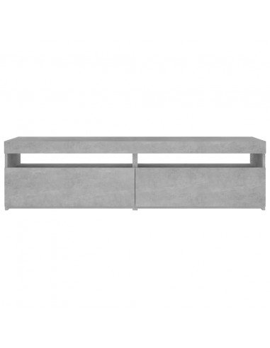 Mobili Porta TV con Luci LED 2 pz Grigio Cemento 75x35x40 cm