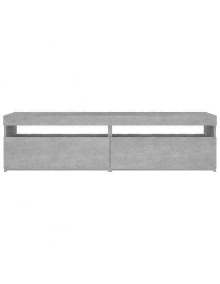 Mobili Porta TV con Luci LED 2 pz Grigio Cemento 75x35x40 cm