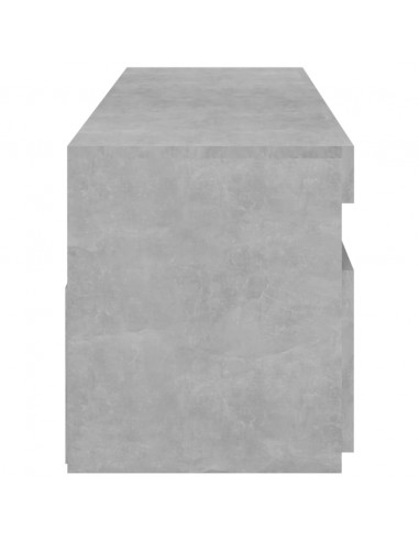 Mobili Porta TV con Luci LED 2 pz Grigio Cemento 75x35x40 cm