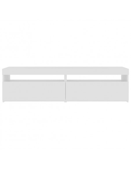 Mobili Porta TV con Luci LED 2 pz Bianco Lucido 75x35x40 cm